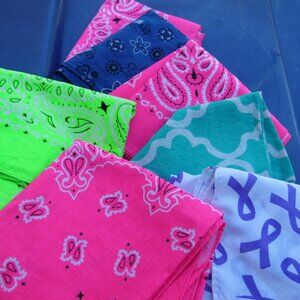 bandanas hankechiefs idk what to call them breast caner awareness